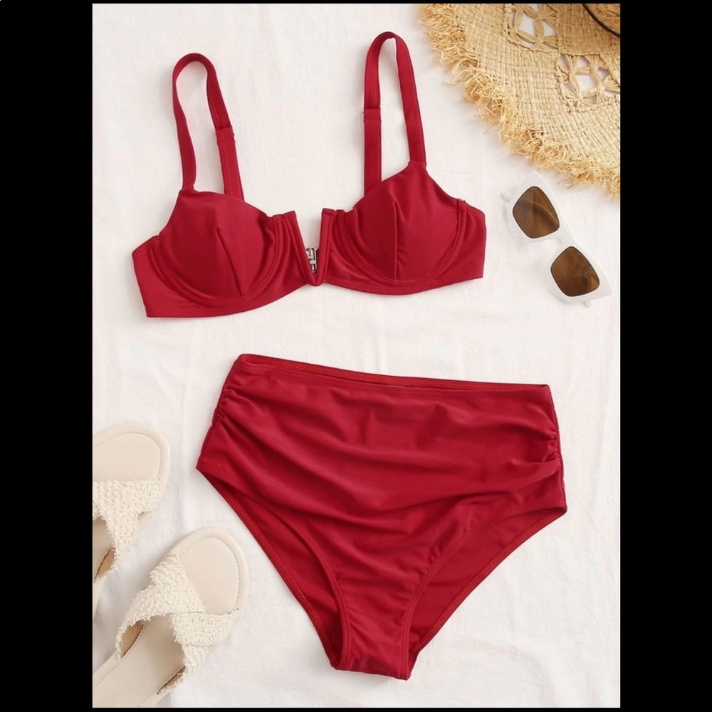 V Wire High Waist Bikini